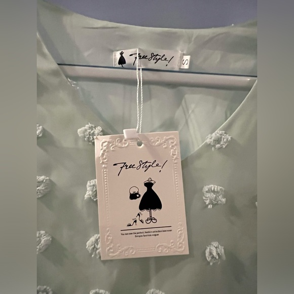 NWTs!!! Elegant Baby Blue Dress by FreeStyle (size: small) - Picture 4 of 6